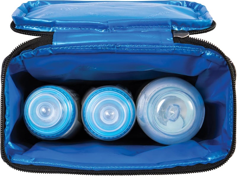 PACKIT Freezable Double Bottle Bag, Built with EcoFreeze Technology, Antimicrobial lining, Collapsible, Reusable, Zip Closure, Buckle Handle, Perfect for Breastmilk and Formula On the Go - Image 4